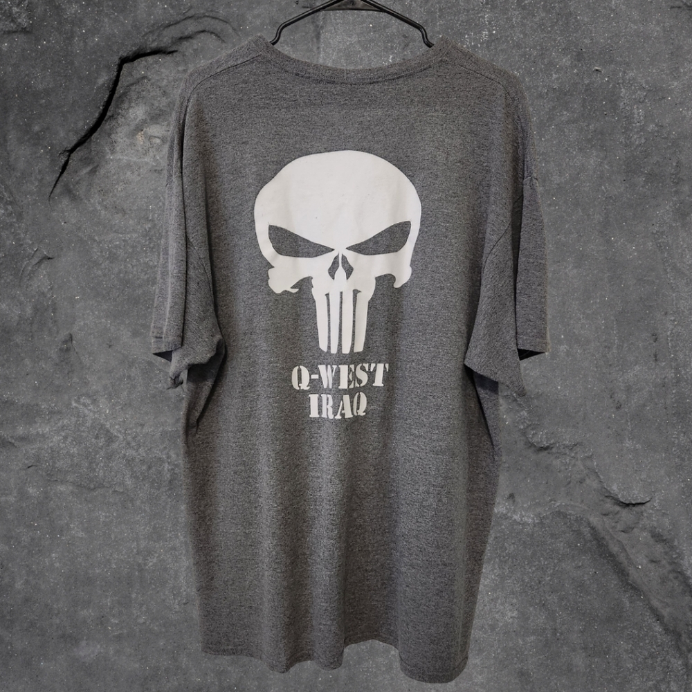 Q-West Iraq Skull Combined Joint Task Force OIR Degrade and Destroy XL Gray